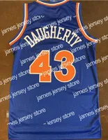 College Basketball Wears NCAA baksketball jersey mens cleverland #43 Brad Daugherty jerseys throwback Basketball Jersey blue stitched custom made size S-5XL