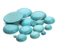 Perles en pierre Howlite 630 mm en pierre naturelle Turquoise Cabochon Perles Flatback Scrapbooking Domes CAPEO CAPEO pour les bijoux 3218800