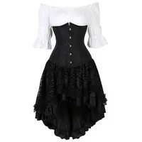 bustiers corsets pirate costume steampunk corset dress redaissance pluse gothic bustier top burlesqu