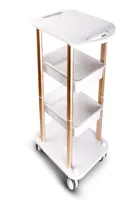 Elitzia ettro5 Beauty Salon Furniture Trolley Spa Styling Pedestal Rolling Cart Two Shelf ABS ALUMINUM6965285