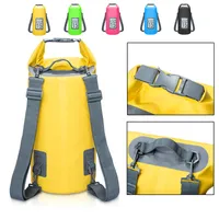 Outdoor Bags 5L 10L 15L 20L Sport PVC Waterproof Storage Dry Bag For Canoe Kayak Rafting Swimming Travel Kit Sack Backpack 230107