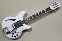 12 줄의 공장 맞춤형 반 중력 흰색 일렉트릭 기타 로즈 우드 핑거 보드 3 픽업은 사용자 정의 할 수 있습니다.
