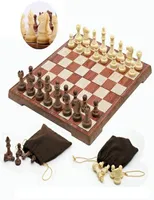 4 Size Magnetic Board Tournament Travel Portable Chess Set New Chess Folded Board International Magnetic Chess Set Playing Gift7132187