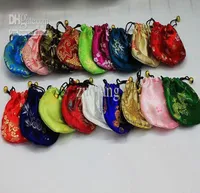 Cheap Small Cloth Wedding Gift Bags Drawstring Silk Fabric Jewelry Bracelet Packaging Chinese Travel Storage Pouch Coin Pocket 50p1504216