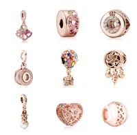 Liga de ouro rosa Biços soltos para fazer o pescoço e bracelete coração ballon padrão de bolo de diy jóias acessórios peças beads3170255