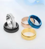 Titanium Steel Anxiety Ring for Men Rainbow Spinning Fidget Rings Finger Accessories Lgbt Women039s Jewelry Whole Kar005 Q04682129