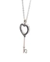 Valentine039S Day Floating Locket Heart Key Necklace 925 Sterling Silver Jewelly Necklace Pendant for Women European Jewelry 6926103