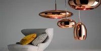 LED Copper Glass Pendant Lamps Wide Mirror Ball Pendant Lights for Living Room Bedroom Industrial Lamp Home Decor Fixtures2578267