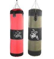 Boxing Boxing Sand Bag Hanging Kick Sand Boxing Training Fight Karate Punching Bolso de arena con cadena de metal CARABINER9062798