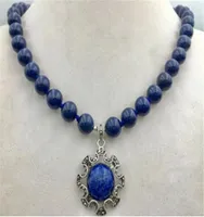 Collier Pendendif en lapis lazuli egiptien naturel 10 mm 180390398162250