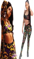 Mujeres de ch￡ndal Sets Vestlong Pants 2 PCS Ladies Casual Yoga Outfits de impresi￳n para adultos Ejercicio de ropa Fitness Wear8479088