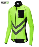 WOSAWE Men039s Windbreaker Reflective Jacket Windproof Cycling Jacket Women Rainproof MTB Road Bicycle High Visibility Rain7963266