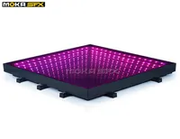 Infinity Mirror 3D LED Dance Floor Stage Lighting Effect Wireless Light Tiles RGB 3in1 DMX Control for Events Nightclubs5454512