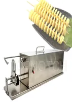Elektrische aardappel spiraalvormige snijmachine keuken tornado spud toren maker roestvrij staal ed worteltje slicer commercial8351419