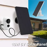 Solar Panels 10W 5V Cells Charger Micro USB Type C Waterproof Sunpower Charging for IP CCTV Surveillance Camera 230107