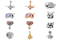 Fits Pandora Bracelets 20pcs Snake Unicorn Teapot Heart Fox Crystal Pendant Charms Beads Silver Charms Bead For Women Diy European1125673