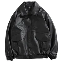 Men S Leather Faux Pu Jacket Hombres Black Soft Motorcycle Biker Fashion Coats Male Bomber Pockets Ropa 230107
