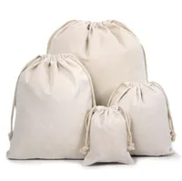 Canvas Drawstring Pouches 100 Natural Cotton Laundry Favor Holder Fashion Jewelry Pouches7348907