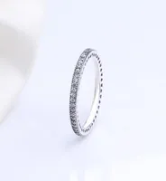 Real 925 Sterling Silver CZ 다이아몬드 반지 원래 상자에 맞는 Pandora Wedding Ring Engagement Jewelry for Women5994416