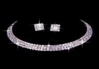 100 Identique ￠ l'image Classic Rhingestone Jewelry Set Wedding Bridal Collier and Orees Brows Po Bride Evening Prom Party Homecoming A9547003