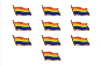 Rainbow Flag Brooch Iron Butterfly Buckle Glue Badge Clothing Collar Pin Gay Lape8914503