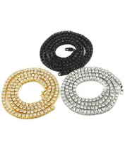 Collier pour femmes hommes réglée glacée sur la chaîne de tennis de luxe Hip Hop Bling Row 5 mm de haute qualité somptueuse bijourie de bijoux1639447