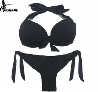 EONAR BIKINI Solid Swimsuits Mulheres Push Up Con Set Brasilian Cutclassic Bound Bathing Terno Sexy Plus Size Swimwear 2111205752617