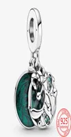 Authentic 925 Sterling Silver Enamel Mistletoe Dangle Fits Charm Pandora Classic Bangle Christmas Gift2903213