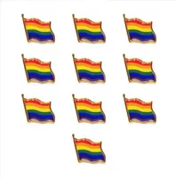 Rainbow Flag Brooch Iron Butterfly Buckle Glue Badge Clothing Collar Pin Gay Lape7794685