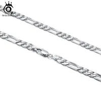 Correntes Orsa Jewels Man Mulher Mulher Figaro Chain Colar 5mm Diamondcut 925 Jóias de Prata Party Gift Whole OSC3415188141