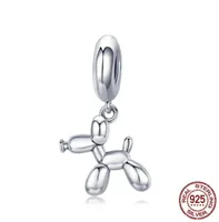 Genuino 925 Sterling Silver Balloon Dog Charms Animal Charms apta para la joyería de collar de pulseras de encanto9813721