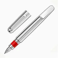 Ballpoint Pens Quality Heavy Metal Sier Top Grey Magnetic Shut Cap Rollerball Pen Stationery Business Office Supplies Write Men Gift Dhhgm