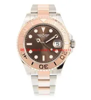 8 style classique masculin ym ym 126261 40 mm montres chocolate cadran lumineux automatique m￩canique bicolore rose rose-bracelet