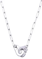 전체 프랑스 유명 브랜드 보석류 Dinh Van Necklace for Women Fashion Jewelry 925 Sterling Silver Handcuff Necklace Link2463476