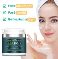 Mabox Retinol 3 Hydratrizer Face Cream Lotion Vitamine E Collagène Anti-Image Retirez l'acné Face Sérum 50ml2108137