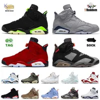 Brand Basketball Shoes Travis 6S Sneakers Mens Jumpman 6 Big Size 13 New 2023 Toro Georgetown Red Oreo Electric Green Black Cat Infrared J6 UNC