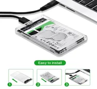 Hard Drive USB 30 SATA External 25 inch HDD SSD Enclosure Box Transparent Case Cover6730115
