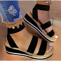 Sandali nieuwe vrouwen sandalen wiggen piattaforma Candy kleur dames hennep schoenen zomer slip casual slip cnello croce cool meisjes