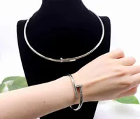 Kajia Just Nails Series Armband Collar Classic Diamond Inlaid Lovers 18K Gold Plated Necklace5130241