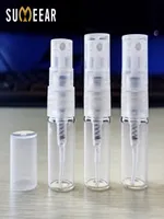 100PiecesLot 1ml 2ml mini Perfume Bottle glass Spray Refillable Empty Bottles Cosmetic Containers Portable Perfume Atomizer 220619724005