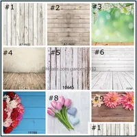 Wallpapers Wood Backdrop Wedding Pography Backdrops Light Blue Wall Flower Po Background Home Decor 85X125Cm Drop Delivery Garden Otnwg
