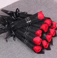 Single STEM Artificial Rose Romantic Valentine Day Hochzeits Geburtstagsfeier Seife Rose rotrosa Blau Lavendel 0107