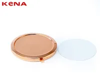 Blanka jakość Dia 70mm275 cala różowe złoto sublimacja kompaktowa lustro okrągłe metalowe lustro kieszonkowe6437888