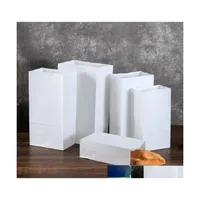 Verpackungstaschen Verkauf leere weiße Kraftpapierpapierverpackung Beutel