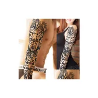 Tillf￤lliga tatueringar fl arm blomma tatuering klisterm￤rke vattent￤t hylsa m￤n kvinnor kropp m￥lar vatten ￶verf￶ring falska tatoo drop leverans h￤lsa dhu0o