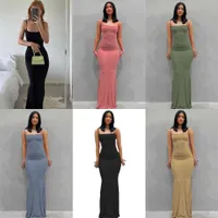 Plus Size Women&#039;s Clothes Dreses Woman Skims Suspenders Solid Color Bodycon Sexy Dress Casual Slim Sling Home Female Skirts X-XXXL