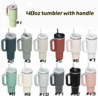 New Style 40oz Stainless Steel Tumblers with handle Water Bottle Portable Outdoor Sports Cup Insulation Travel Vacuum Flask Bottle6134262