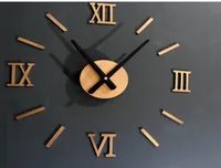 Roman Numer 3D Watch Acrylic Mirrored Digital Wall Clock for Living Room Modern Design DIY Home Decor2680641