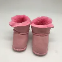 Bottes de b￩b￩ de liquidation pour gar￧ons et filles Chaussures d'hiver Mes premiers marcheurs pour b￩b￩s gar￧ons Bottes de couleur solide pour les nourrissons