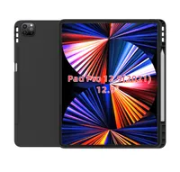 Zwart mat skidproof zachte tpu transparante siliconenhuidige kasomekking voor iPad Pro 129 inch 2021 cases9203143